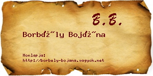 Borbély Bojána névjegykártya