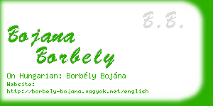 bojana borbely business card
